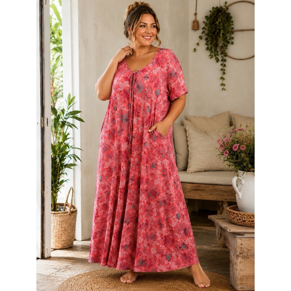 Only Necessities Muumuu House 18/20 Dress Floral Maxi Cottagecore Lounger HH20